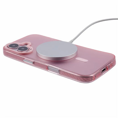 For iPhone 16 Plus Case Compatible with MagSafe Laser Effect TPU+Acrylic Phone Cover