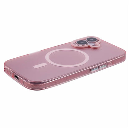 For iPhone 16 Plus Case Compatible with MagSafe Laser Effect TPU+Acrylic Phone Cover