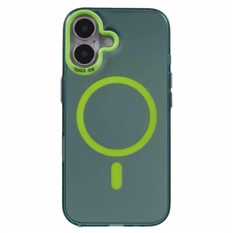 For iPhone 16 Plus Case Compatible with MagSafe Laser Effect TPU+Acrylic Phone Cover