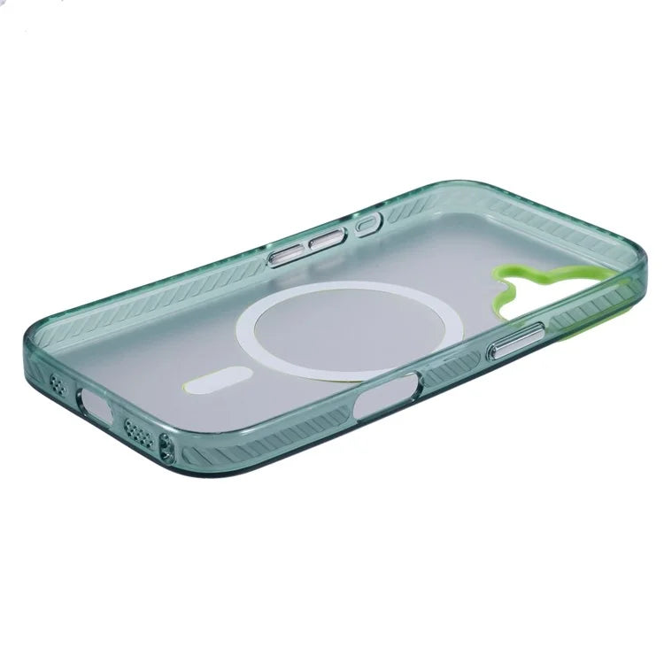 For iPhone 16 Plus Case Compatible with MagSafe Laser Effect TPU+Acrylic Phone Cover