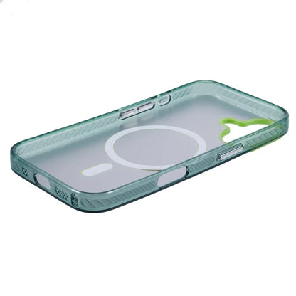 For iPhone 16 Plus Case Compatible with MagSafe Laser Effect TPU+Acrylic Phone Cover
