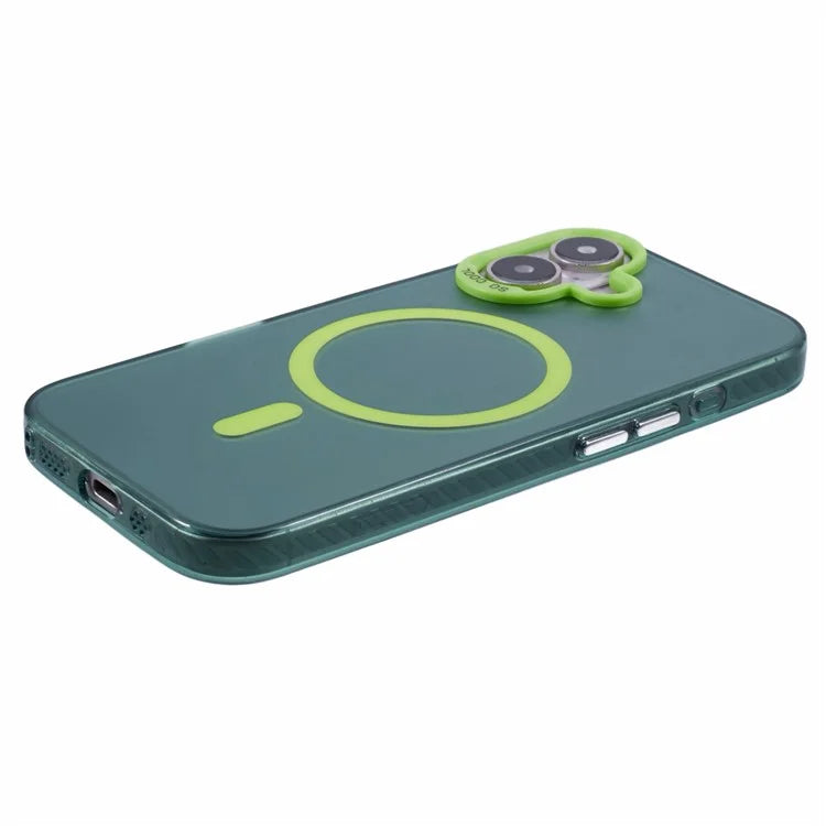 For iPhone 16 Plus Case Compatible with MagSafe Laser Effect TPU+Acrylic Phone Cover