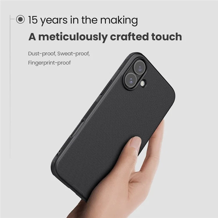 NILLKIN Frosted Shield Pro For iPhone 16 Plus Case Matte PC+TPU Phone Cover