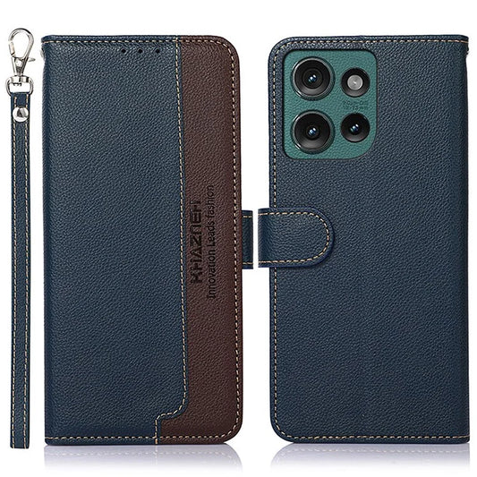 KHAZNEH For Motorola Edge 50 5G Case RFID Blocking Wallet PU Leather Phone Cover