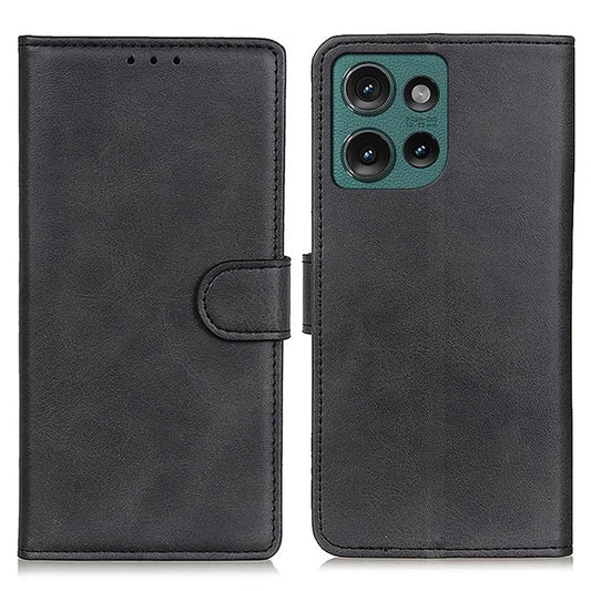 For Motorola Edge 50 5G Stand Wallet Case Cowhide Texture Leather Phone Cover