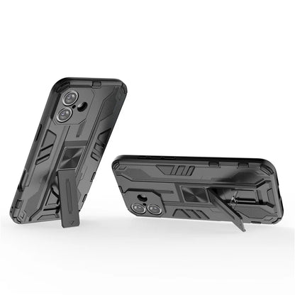 For iPhone 16 Plus Case PC + TPU Shockproof Phone Cover with Kickstand