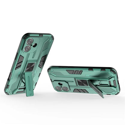 For iPhone 16 Plus Case PC + TPU Shockproof Phone Cover with Kickstand