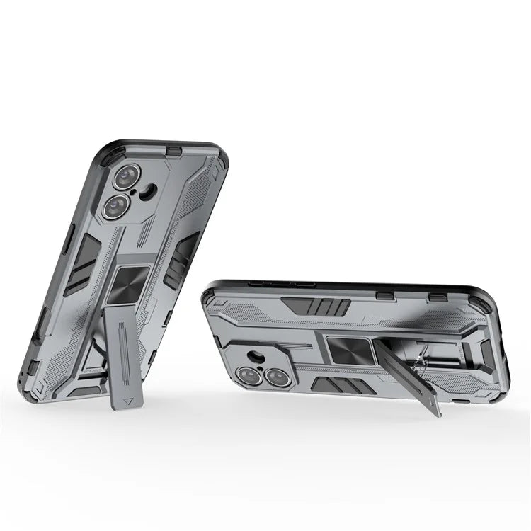 For iPhone 16 Plus Case PC + TPU Shockproof Phone Cover with Kickstand