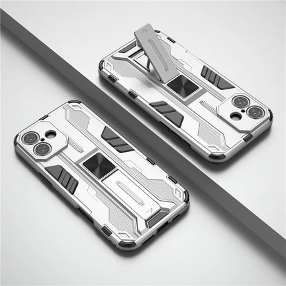For iPhone 16 Plus Case PC + TPU Shockproof Phone Cover with Kickstand