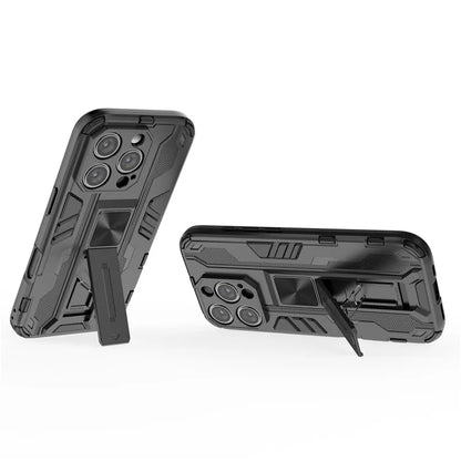 For iPhone 16 Pro Case PC + TPU Shockproof Phone Cover with Kickstand