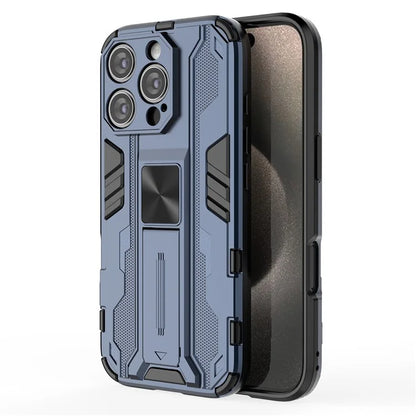 For iPhone 16 Pro Case PC + TPU Shockproof Phone Cover with Kickstand