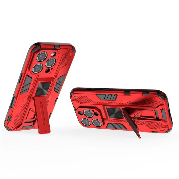 For iPhone 16 Pro Case PC + TPU Shockproof Phone Cover with Kickstand