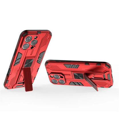 For iPhone 16 Pro Max Case PC + TPU Shockproof Phone Cover with Kickstand