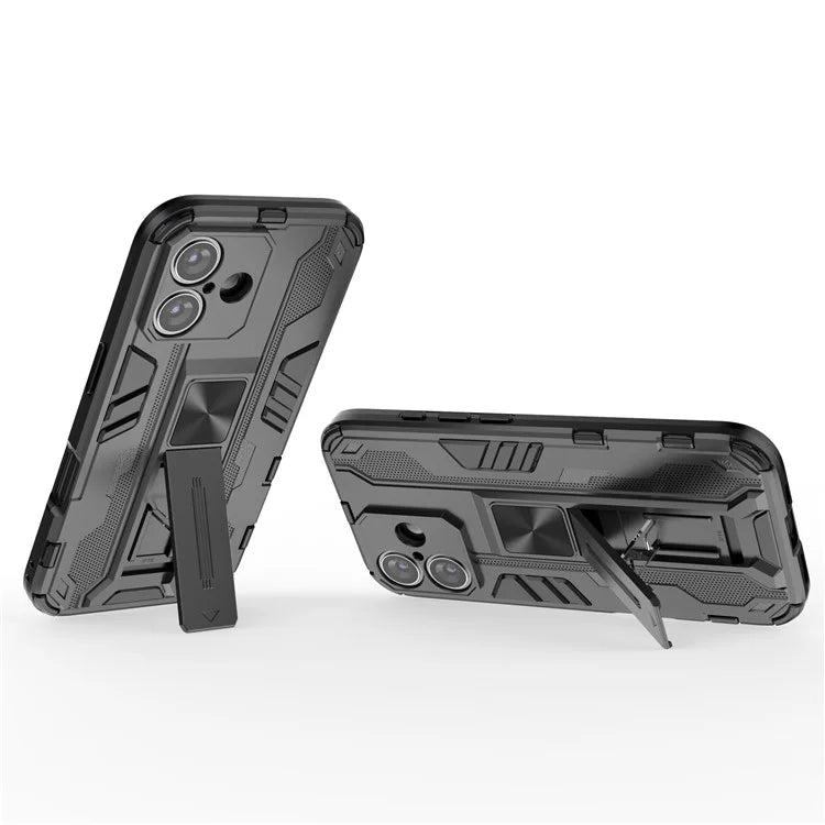 For iPhone 16 Case PC + TPU Shockproof Phone Cover with Kickstand
