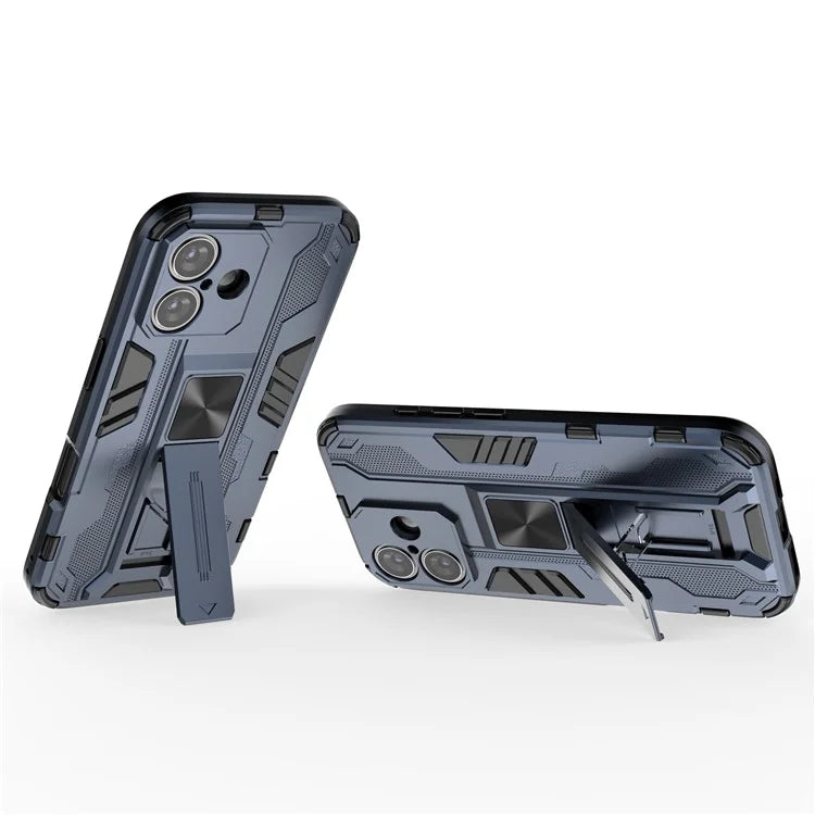 For iPhone 16 Case PC + TPU Shockproof Phone Cover with Kickstand