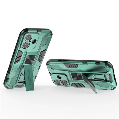 For iPhone 16 Case PC + TPU Shockproof Phone Cover with Kickstand