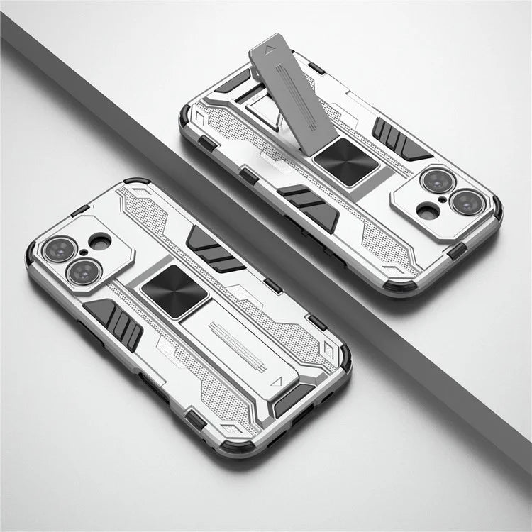 For iPhone 16 Case PC + TPU Shockproof Phone Cover with Kickstand