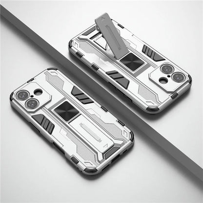For iPhone 16 Case PC + TPU Shockproof Phone Cover with Kickstand