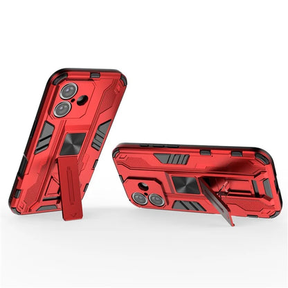 For iPhone 16 Case PC + TPU Shockproof Phone Cover with Kickstand