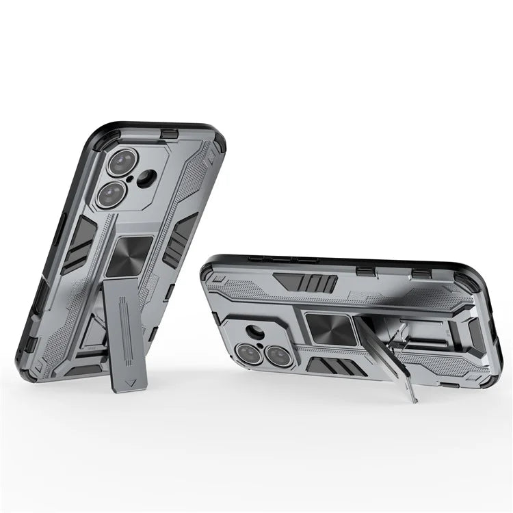 For iPhone 16 Case PC + TPU Shockproof Phone Cover with Kickstand