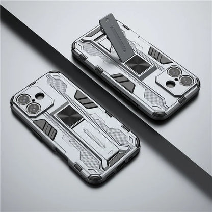 For iPhone 16 Case PC + TPU Shockproof Phone Cover with Kickstand