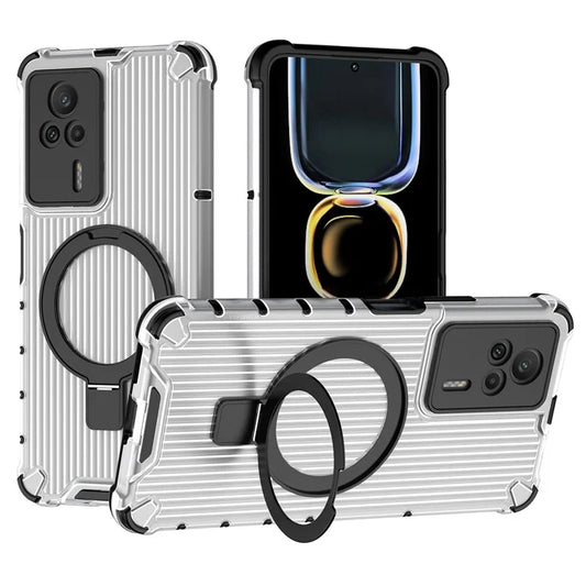 For Xiaomi Redmi K60E 5G Case with Kickstand PC+TPU Phone Cover Compatible with MagSafe
