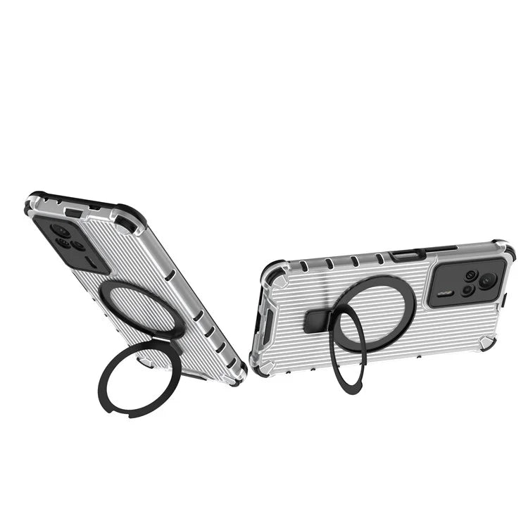 For Xiaomi Redmi K60E 5G Case with Kickstand PC+TPU Phone Cover Compatible with MagSafe