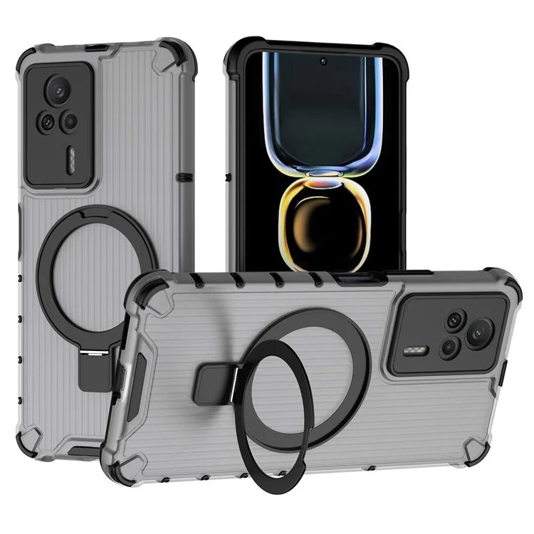 For Xiaomi Redmi K60E 5G Case with Kickstand PC+TPU Phone Cover Compatible with MagSafe