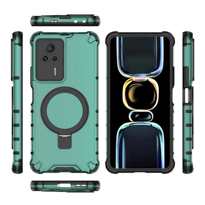 For Xiaomi Redmi K60E 5G Case with Kickstand PC+TPU Phone Cover Compatible with MagSafe
