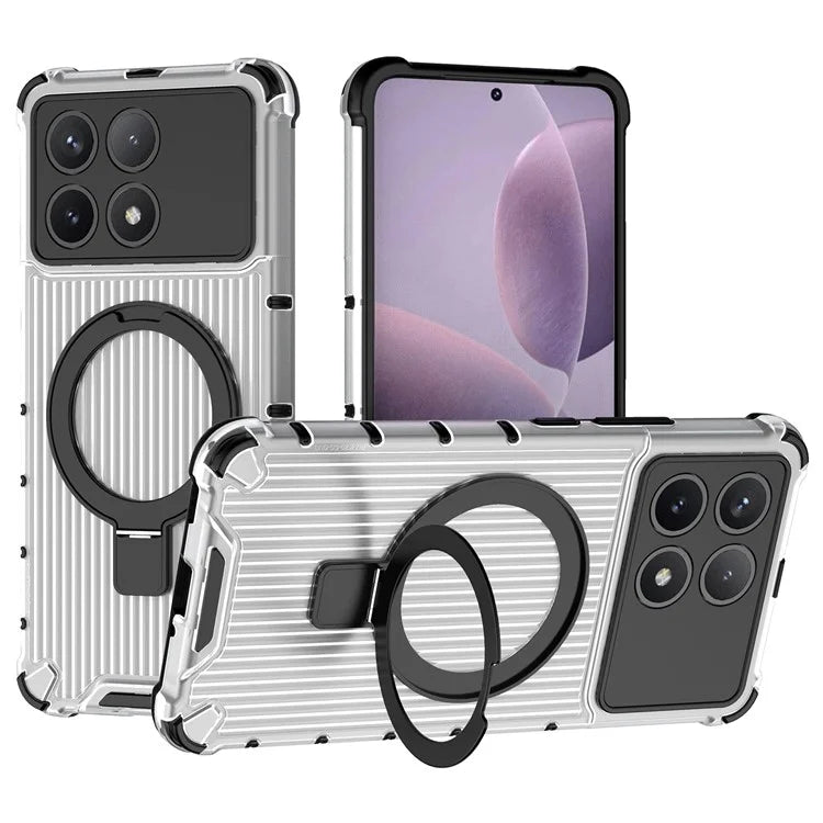 Phone Case For Xiaomi Poco F6 Pro 5G  /  Redmi K70 5G  /  Redmi K70 Pro 5G with Kickstand PC+TPU Phone Cover Compatible with MagSafe