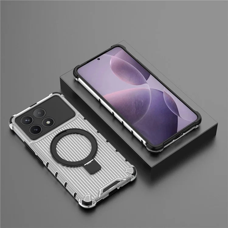Phone Case For Xiaomi Poco F6 Pro 5G  /  Redmi K70 5G  /  Redmi K70 Pro 5G with Kickstand PC+TPU Phone Cover Compatible with MagSafe
