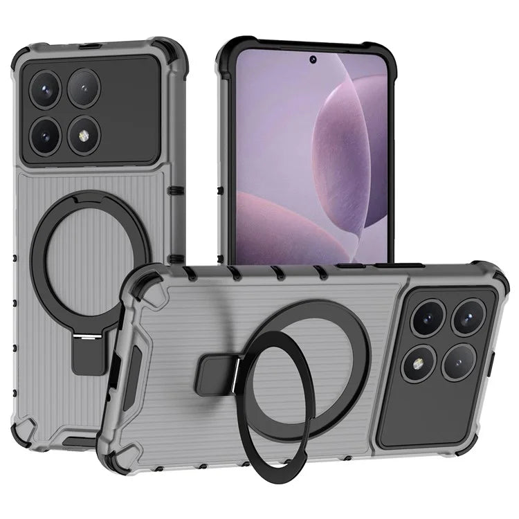 Phone Case For Xiaomi Poco F6 Pro 5G  /  Redmi K70 5G  /  Redmi K70 Pro 5G with Kickstand PC+TPU Phone Cover Compatible with MagSafe