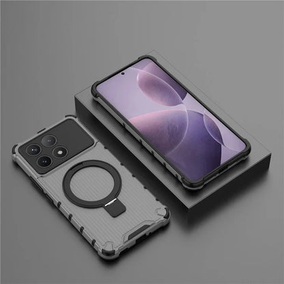 Phone Case For Xiaomi Poco F6 Pro 5G  /  Redmi K70 5G  /  Redmi K70 Pro 5G with Kickstand PC+TPU Phone Cover Compatible with MagSafe