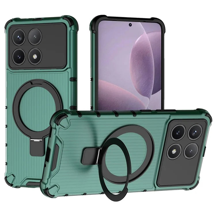 Phone Case For Xiaomi Poco F6 Pro 5G  /  Redmi K70 5G  /  Redmi K70 Pro 5G with Kickstand PC+TPU Phone Cover Compatible with MagSafe