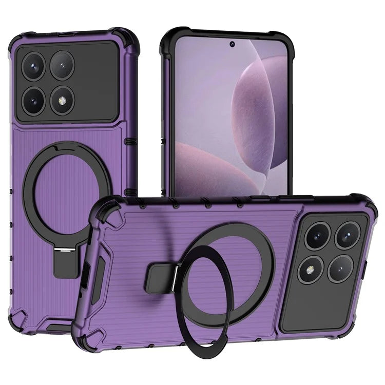 Phone Case For Xiaomi Poco F6 Pro 5G  /  Redmi K70 5G  /  Redmi K70 Pro 5G with Kickstand PC+TPU Phone Cover Compatible with MagSafe