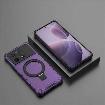 Phone Case For Xiaomi Poco F6 Pro 5G  /  Redmi K70 5G  /  Redmi K70 Pro 5G with Kickstand PC+TPU Phone Cover Compatible with MagSafe