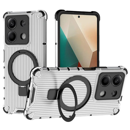 For Xiaomi Redmi Note 13 5G Case with Kickstand PC+TPU Phone Cover Compatible with MagSafe