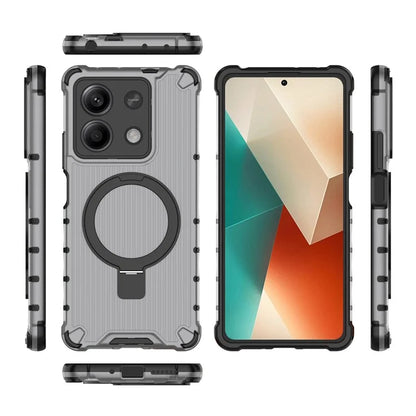 For Xiaomi Redmi Note 13 5G Case with Kickstand PC+TPU Phone Cover Compatible with MagSafe