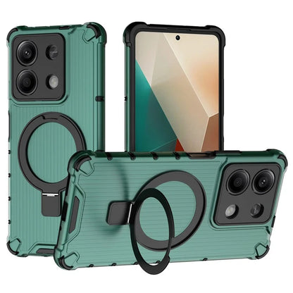 For Xiaomi Redmi Note 13 5G Case with Kickstand PC+TPU Phone Cover Compatible with MagSafe