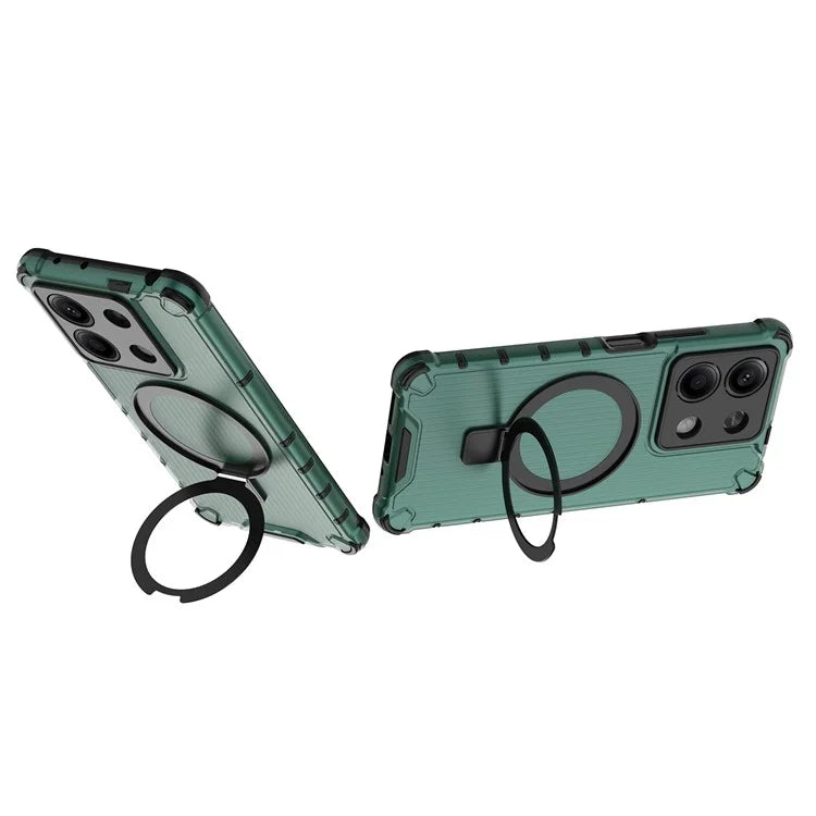 For Xiaomi Redmi Note 13 5G Case with Kickstand PC+TPU Phone Cover Compatible with MagSafe