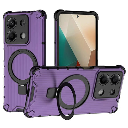 For Xiaomi Redmi Note 13 5G Case with Kickstand PC+TPU Phone Cover Compatible with MagSafe
