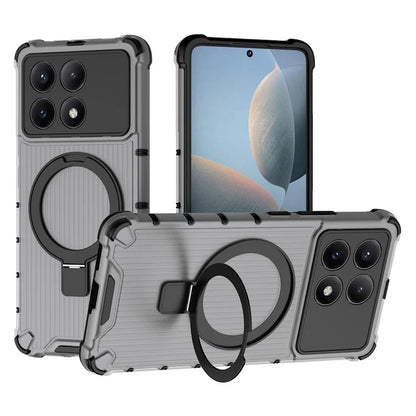 For Xiaomi Redmi K70E 5G  /  Poco X6 Pro 5G Case with Kickstand PC+TPU Phone Cover Compatible with MagSafe