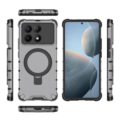 For Xiaomi Redmi K70E 5G  /  Poco X6 Pro 5G Case with Kickstand PC+TPU Phone Cover Compatible with MagSafe