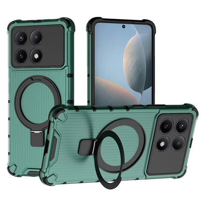 For Xiaomi Redmi K70E 5G  /  Poco X6 Pro 5G Case with Kickstand PC+TPU Phone Cover Compatible with MagSafe