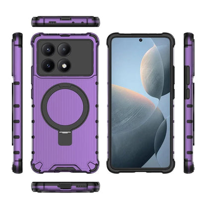 For Xiaomi Redmi K70E 5G  /  Poco X6 Pro 5G Case with Kickstand PC+TPU Phone Cover Compatible with MagSafe