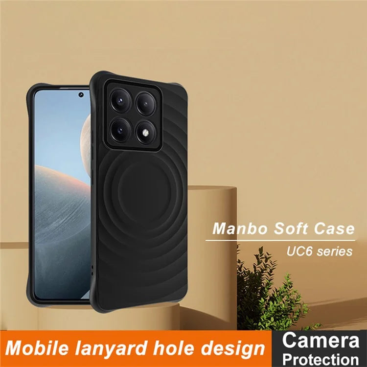 IMAK UC-6 Series for Xiaomi 14T Case Water Drop Texture Anti-Skid Matte TPU Cover