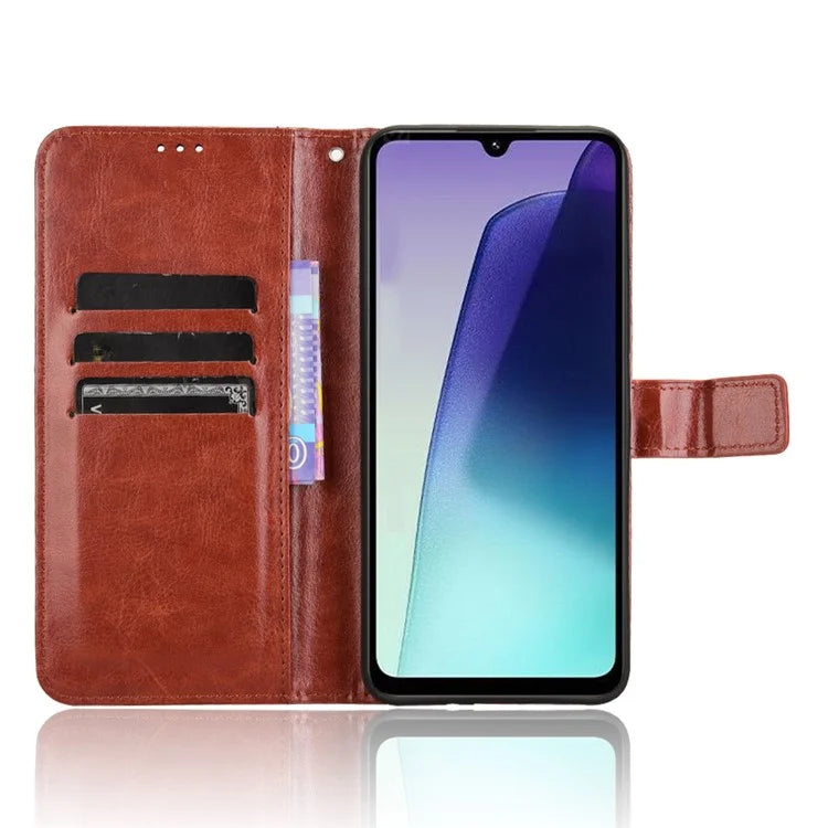 For Xiaomi Redmi 14C 4G Case Crazy Horse Texture PU Leather Phone Wallet Cover