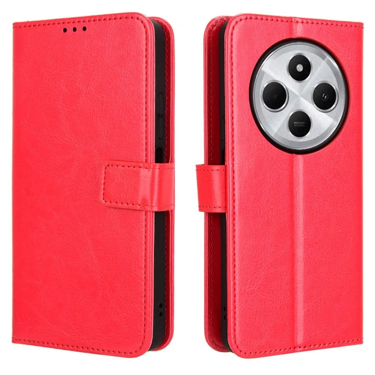 For Xiaomi Redmi 14C 4G Case Crazy Horse Texture PU Leather Phone Wallet Cover