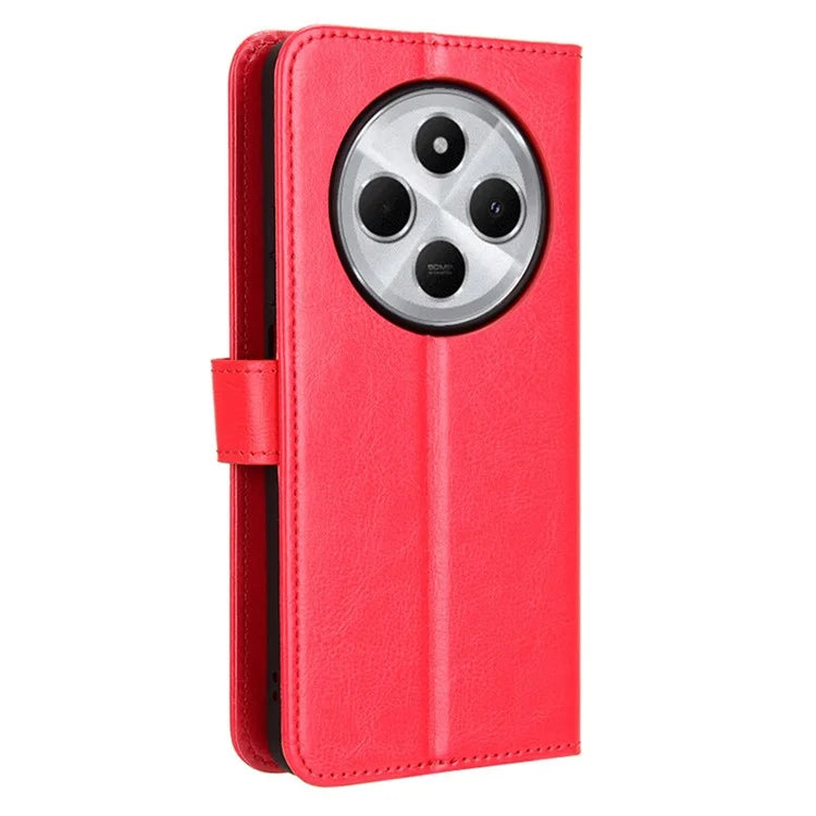 For Xiaomi Redmi 14C 4G Case Crazy Horse Texture PU Leather Phone Wallet Cover
