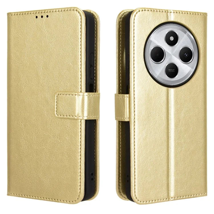 For Xiaomi Redmi 14C 4G Case Crazy Horse Texture PU Leather Phone Wallet Cover
